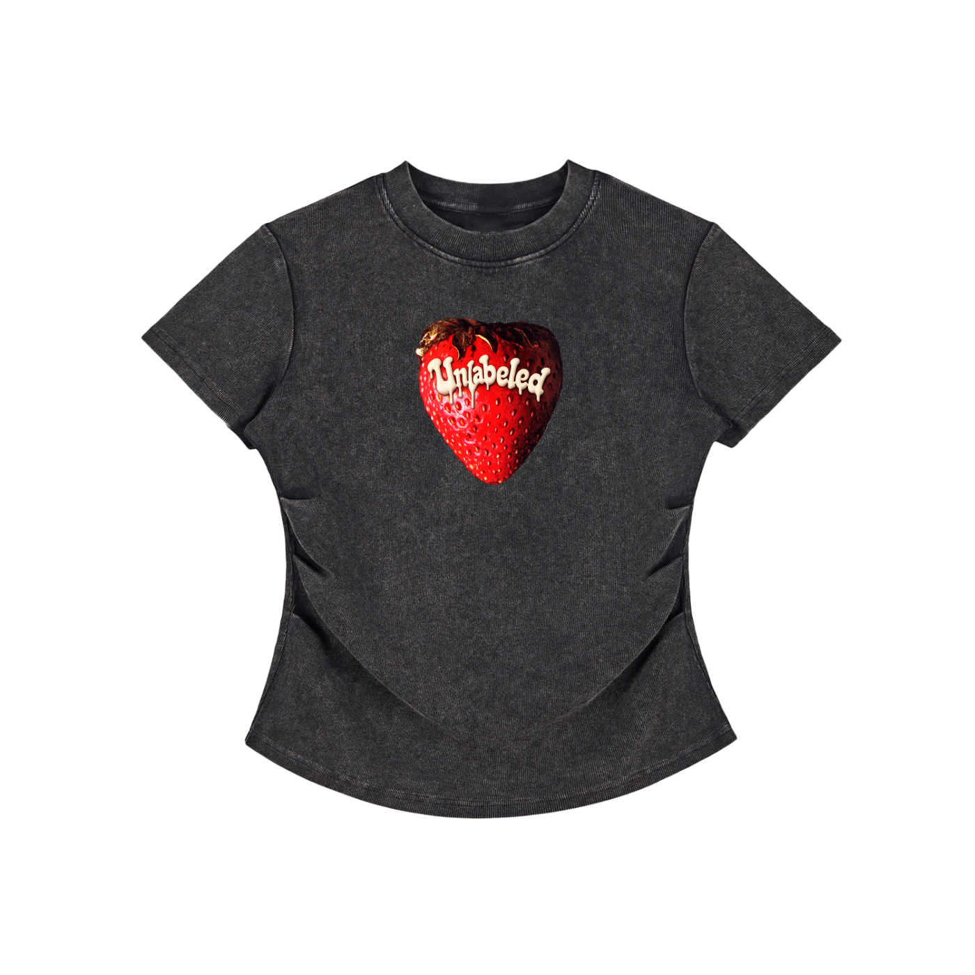 Vintage Washed Bodycon Cotton T-Shirt