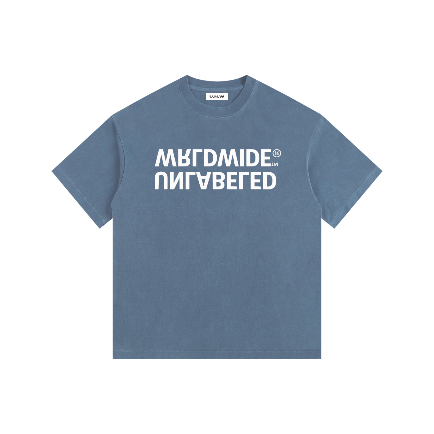 Vintage Washed Oversized Cotton Ambigram Logo T-Shirt
