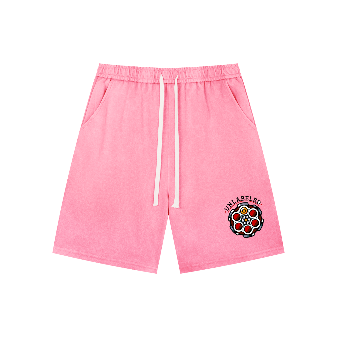 Men’s Vintage Wash Drawstring Graphic Shorts