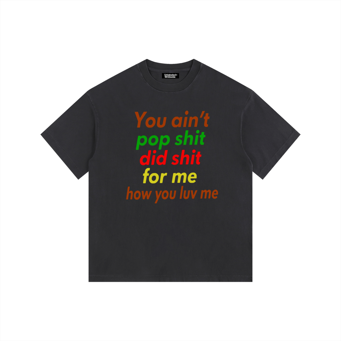 Vintage Washed Oversized Cotton Life T-Shirt