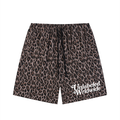 Unisex Heavyweight Leopard Logo Drawstring Shorts