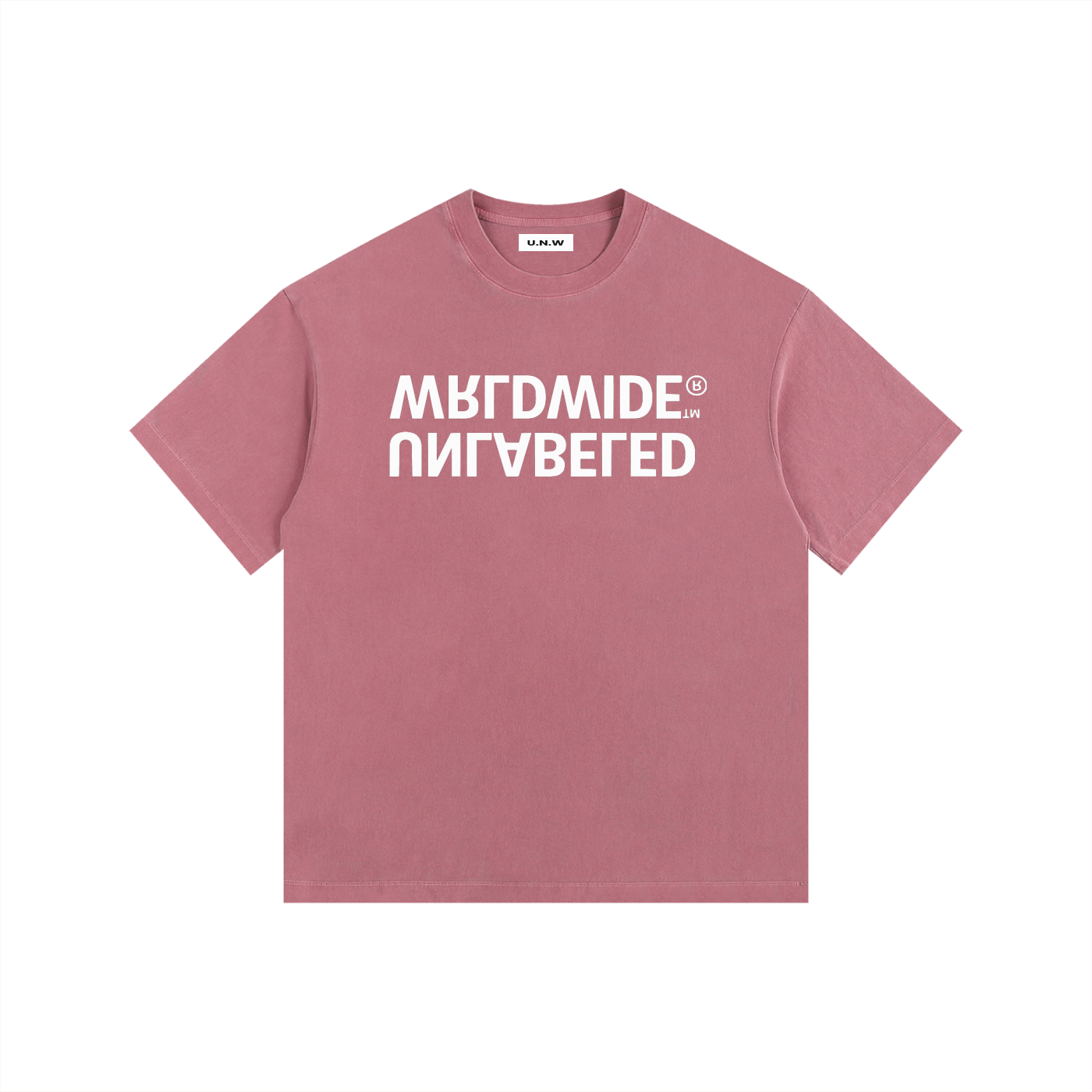 Vintage Washed Oversized Cotton Ambigram Logo T-Shirt
