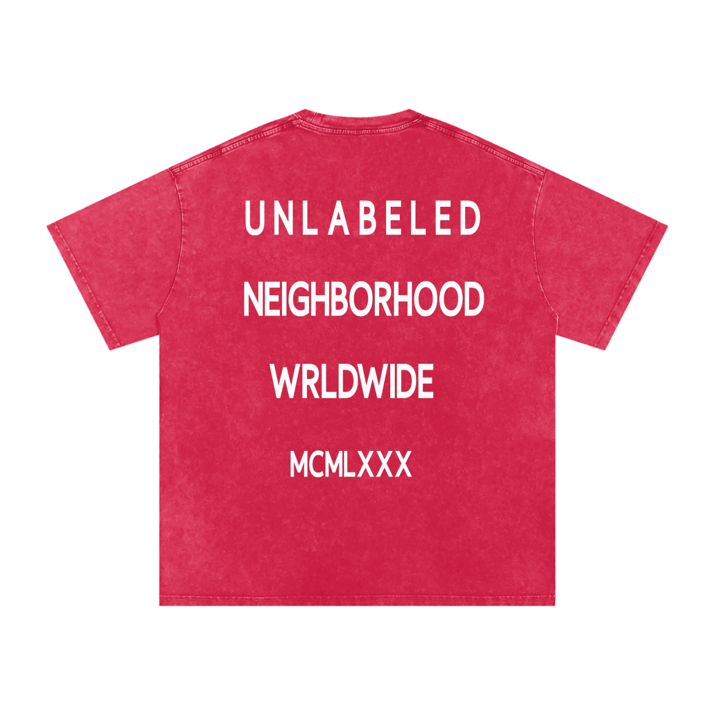 Snow Washed Oversized Cotton Block logo T-Shirt