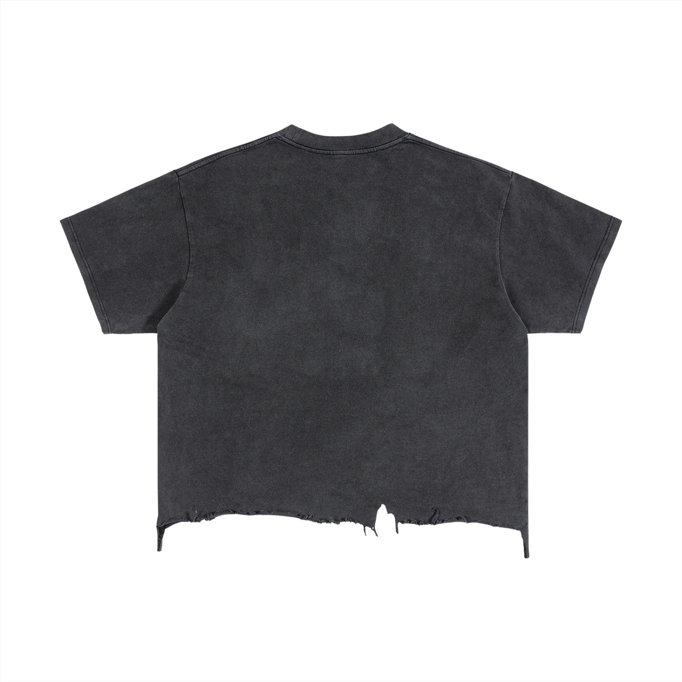 Vintage Wash Boxy Distressed Hem Graphic T-Shirt
