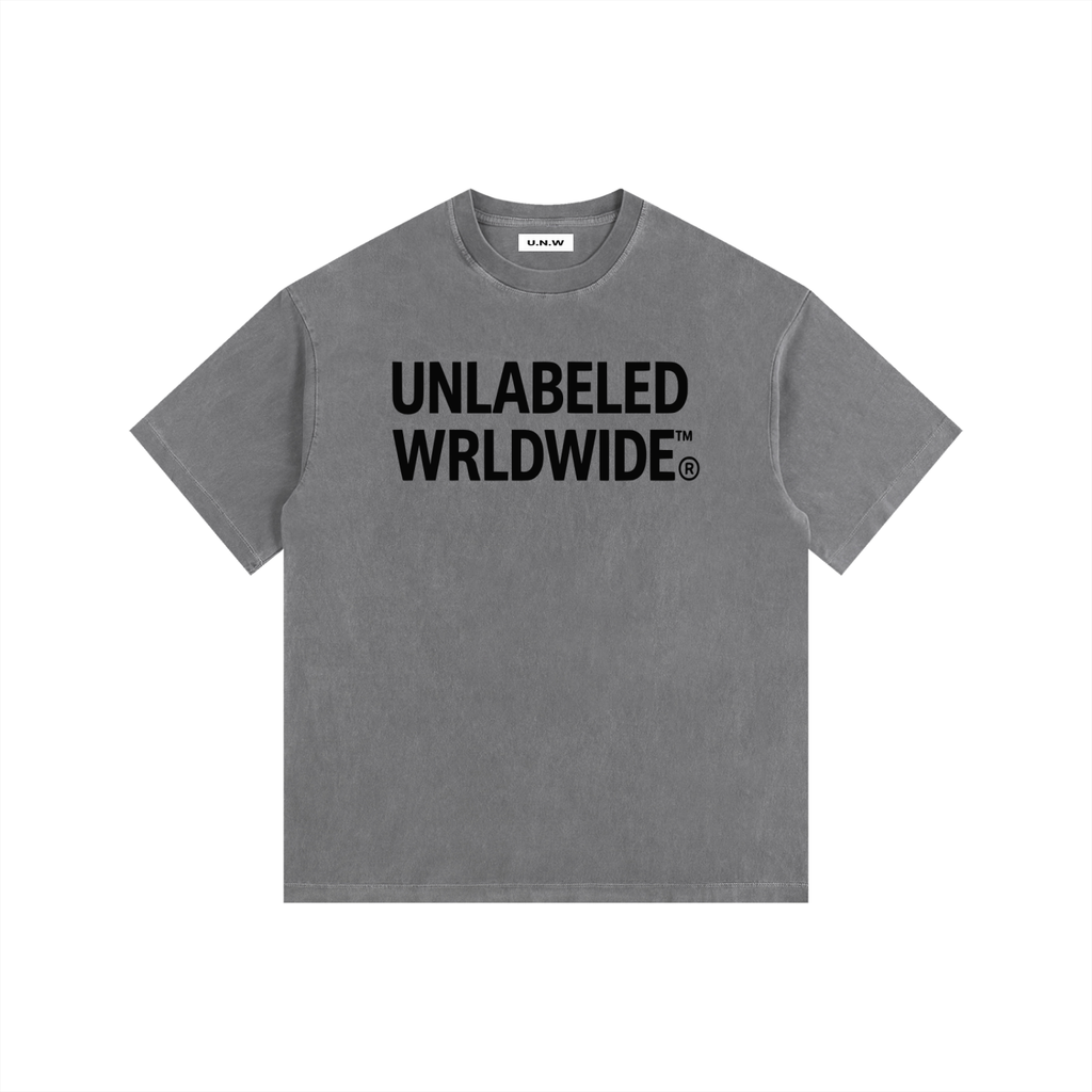 Vintage Washed Oversized Cotton Logo T-Shirt