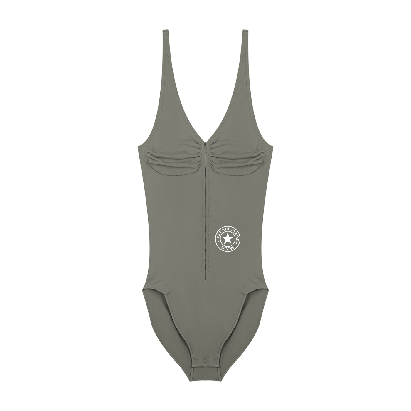 Women’s Full-Zip Ruched Bodysuit