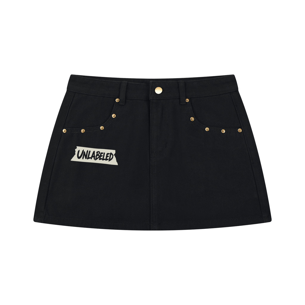Women's Studded Denim Mini Skirt