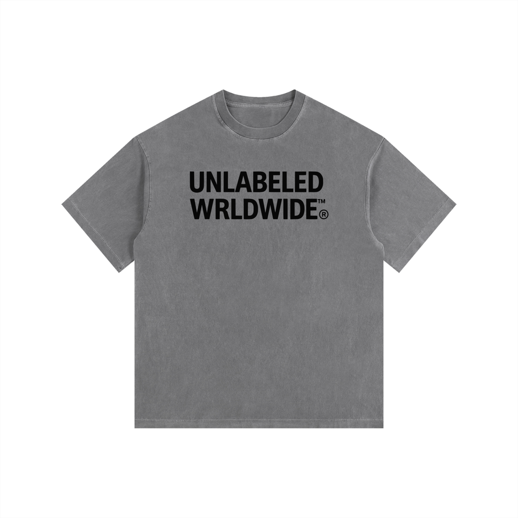 Vintage Washed Oversized Cotton Logo T-Shirt