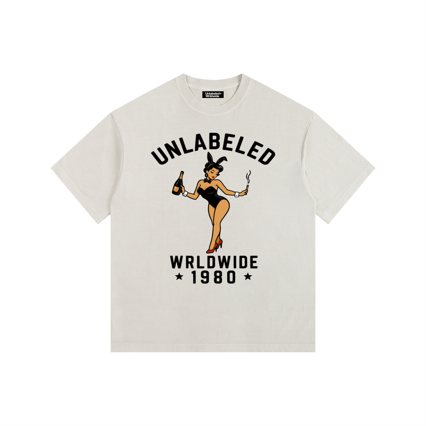 Vintage Washed Oversized Cotton Graphic T-Shirt
