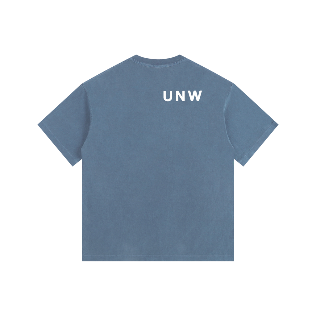 Vintage Washed Oversized Cotton Ambigram Logo T-Shirt