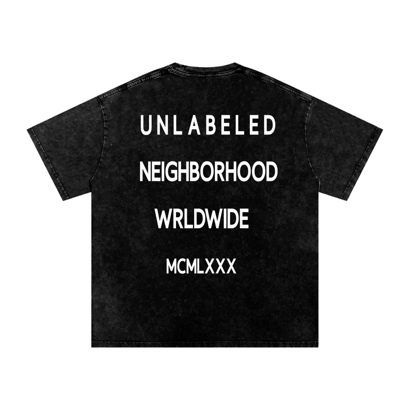 Snow Washed Oversized Cotton Block logo T-Shirt