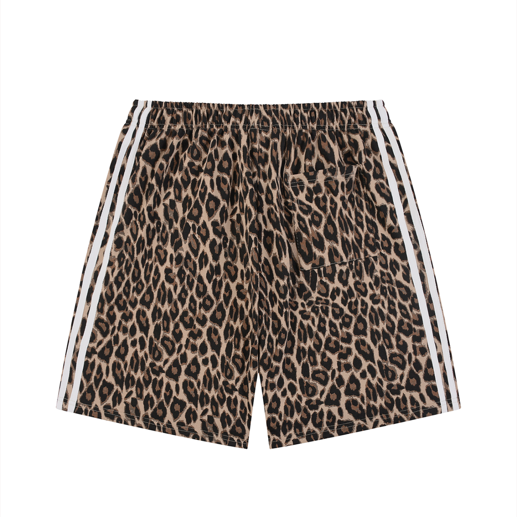 Unisex Heavyweight Leopard Logo Drawstring Shorts