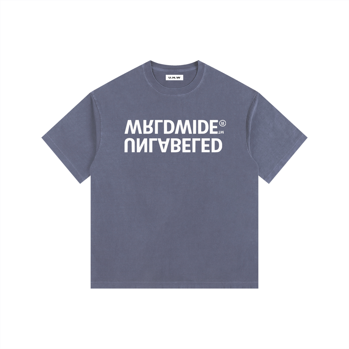 Vintage Washed Oversized Cotton Ambigram Logo T-Shirt