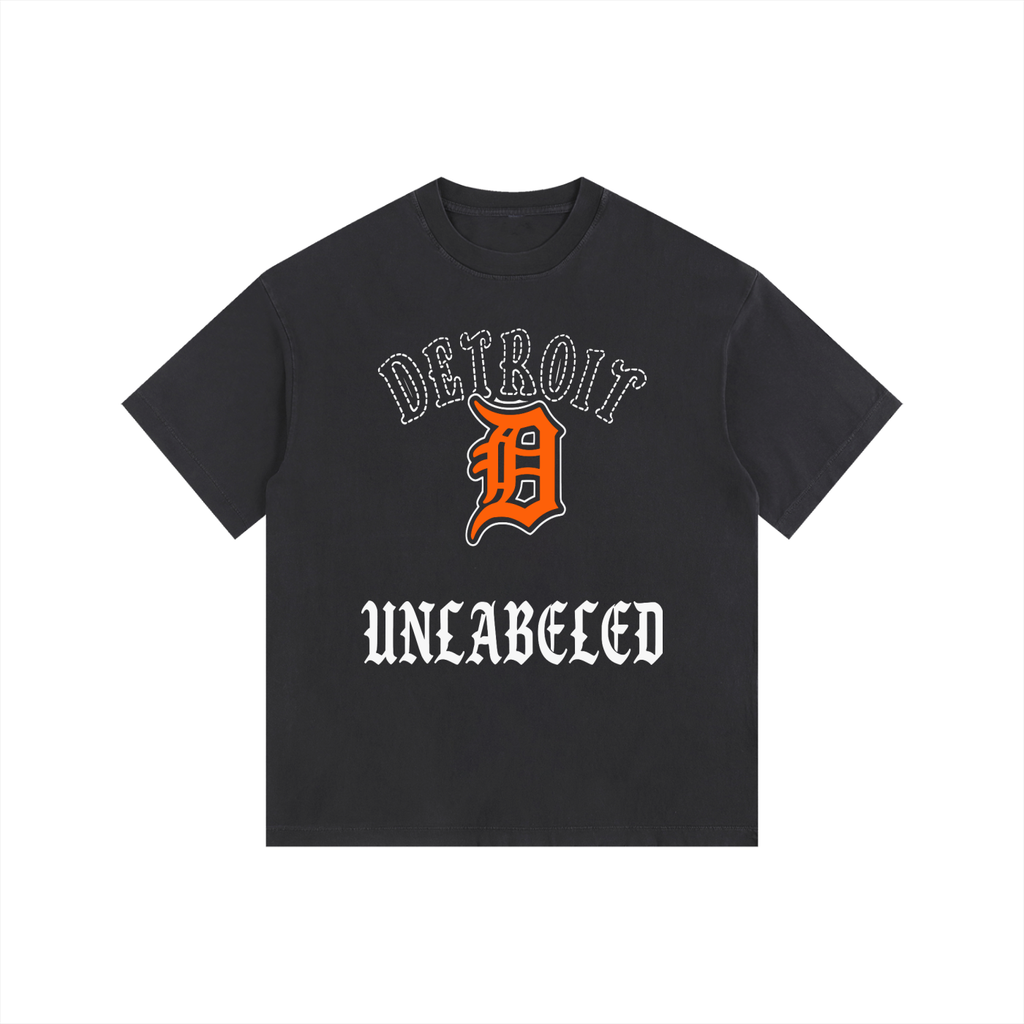 Vintage Washed Oversized Cotton Logo Graphic T-Shirt