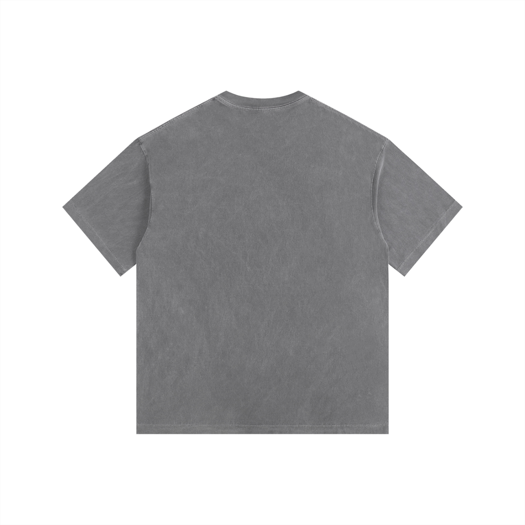 Vintage Washed Oversized Cotton Logo T-Shirt