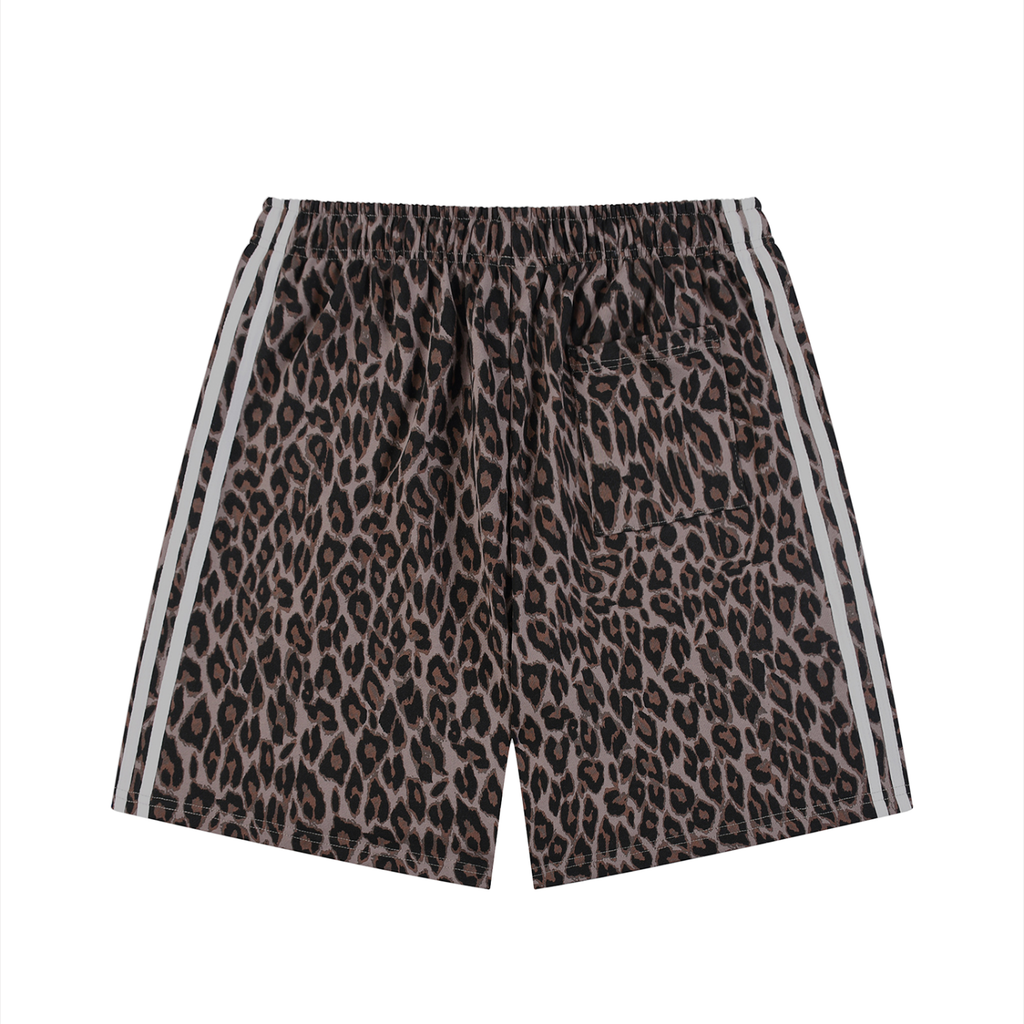 Unisex Heavyweight Leopard Logo Drawstring Shorts