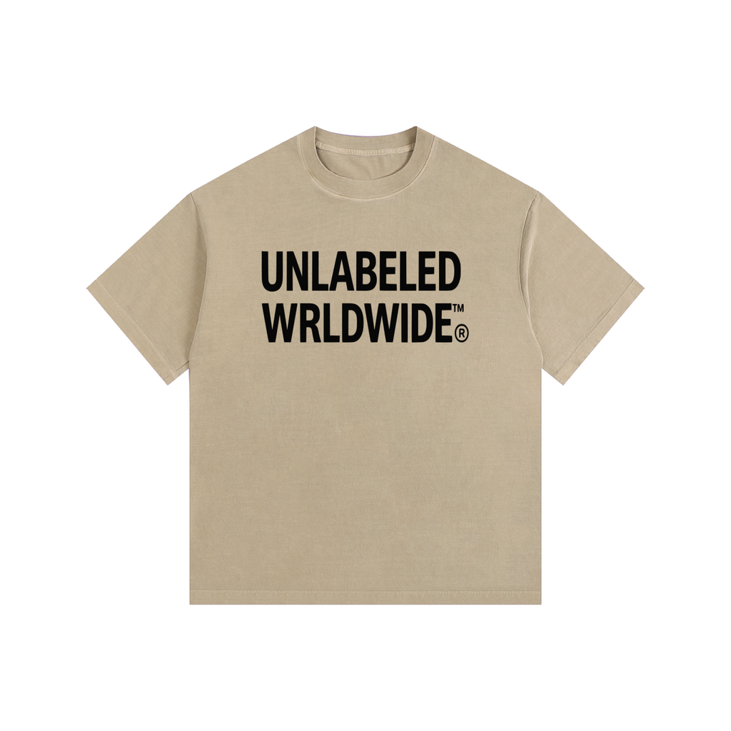 Vintage Washed Oversized Cotton Logo T-Shirt