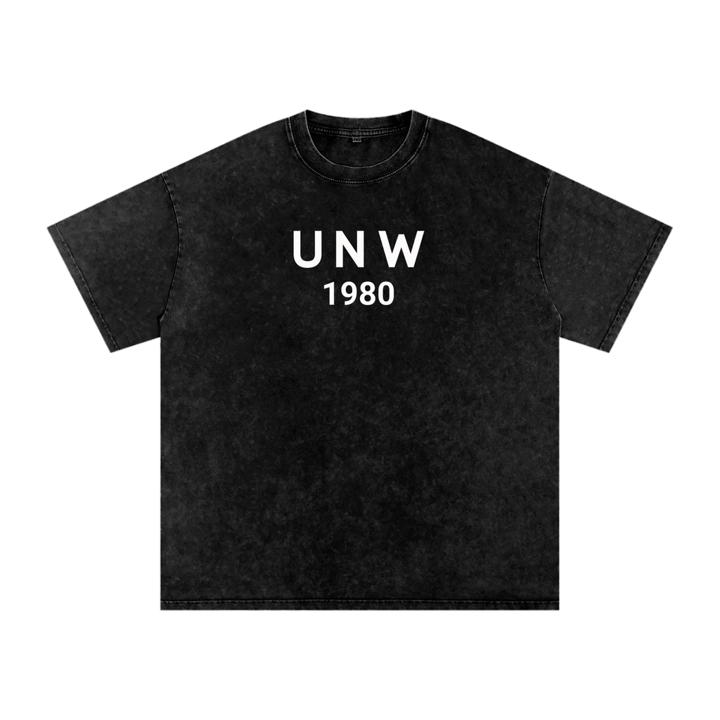 Snow Washed Oversized Cotton Block logo T-Shirt