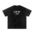 Snow Washed Oversized Cotton Block logo T-Shirt
